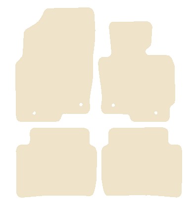 Mazda CX-5 2012-2017 Beige Luxury Velour Tailored Car Mats NV HITECH