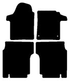 Mercedes V Class (W447) Fronts + Separate Rears First Row 2016 onwards Black Tailored Carpet Car Van Mats HITECH