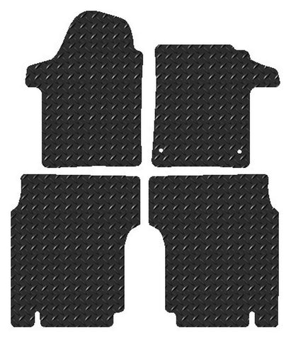 Mercedes V Class (W447) Fronts + Separate Rears First Row 2016 onwards Chequered Rubber Tailored Van Mats HITECH