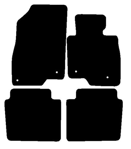 Mazda 6 Saloon 2013 onwards Black Luxury Velour Tailored Car Mats NV HITECH