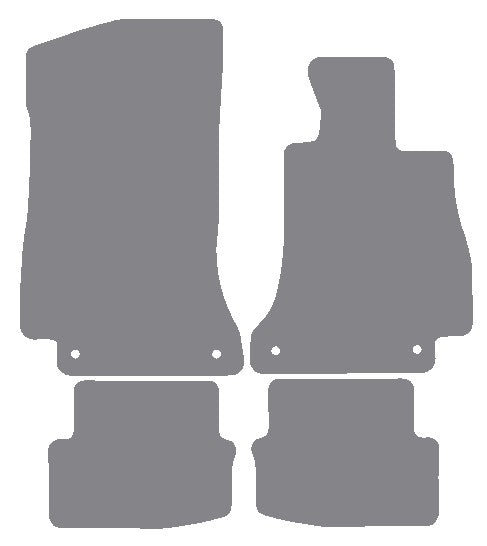 Mercedes C Class (W205) Coupe Automatic 2016-2021 Grey Premium Carpet Tailored Car Mats NV HITECH