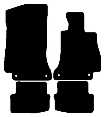 Mercedes C Class (W205) Coupe Automatic 2016-2021 Black Luxury Velour Tailored Car Mats NV HITECH