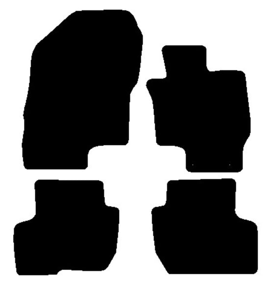 Mitsubishi Outlander Phev 2014 onwards Black Luxury Velour Tailored Car Mats NV HITECH