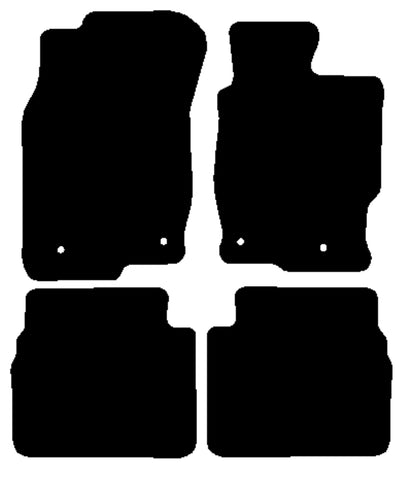 Mazda 6 2008-2012 Black Luxury Velour Tailored Car Mats NV HITECH