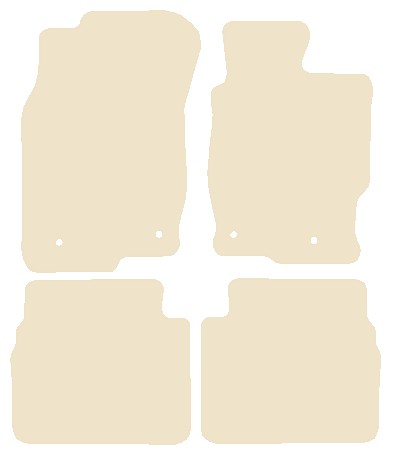 Mazda 6 2008-2012 Beige Luxury Velour Tailored Car Mats NV HITECH