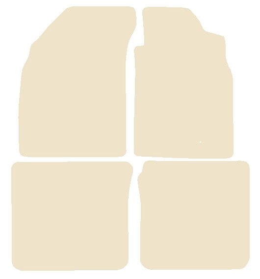 Mitsubishi Evo 9 2005-2006 Beige Luxury Velour Tailored Car Mats NV HITECH