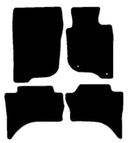 Mitsubishi L200 BARBARIAN 2015 onwards Black Luxury Velour Tailored Car Mats NV HITECH