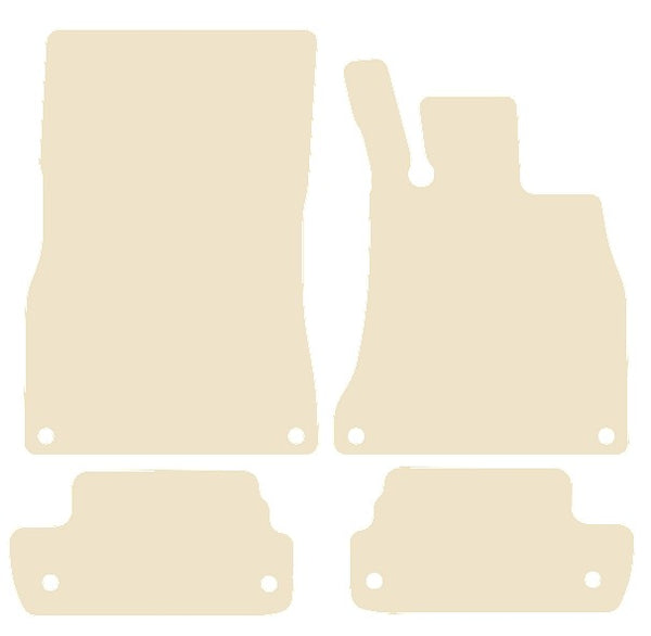 Mercedes S Class (C217) Coupe 2014 onwards Beige Luxury Velour Tailored Car Mats NV HITECH