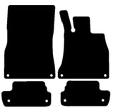 Mercedes S Class (C217) Coupe 2014 onwards Black Luxury Velour Tailored Car Mats NV HITECH
