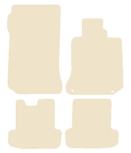 Mercedes C Class (W204) Coupe Manual 2011-2015 Beige Luxury Velour Tailored Car Mats NV HITECH