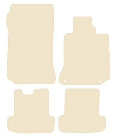 Mercedes C Class (W204) Coupe Manual 2011-2015 Beige Luxury Velour Tailored Car Mats NV HITECH
