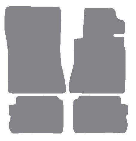 Mercedes S Class (W126) Coupe 1982-1992 Grey Premium Carpet Tailored Car Mats NV HITECH