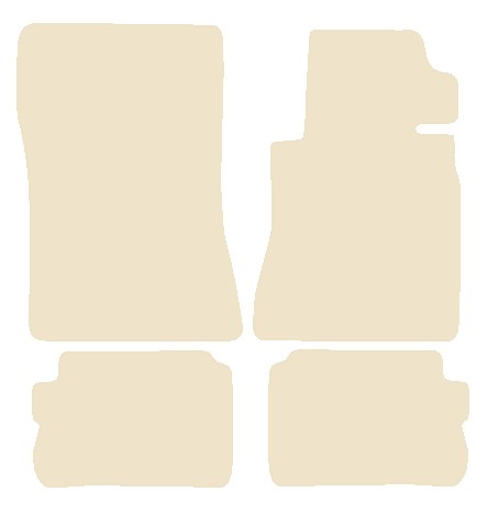 Mercedes S Class (W126) Coupe 1982-1992 Beige Luxury Velour Tailored Car Mats NV HITECH