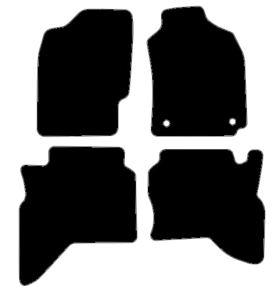 Mitsubishi Shogun Sport 1996-2008 Black Luxury Velour Tailored Car Mats NV HITECH