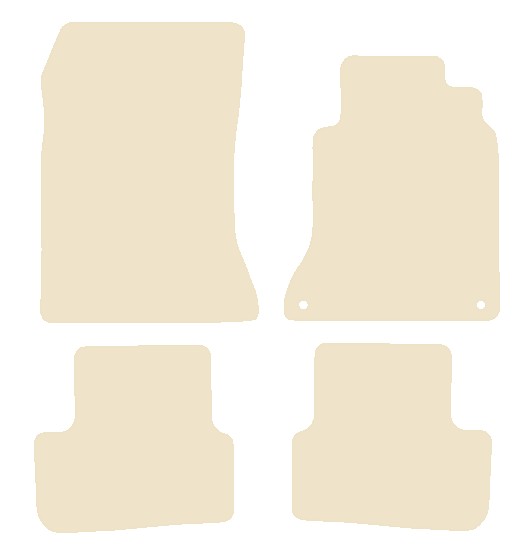 Mercedes B Class (W246) 2011-2018 Beige Luxury Velour Tailored Car Mats NV HITECH