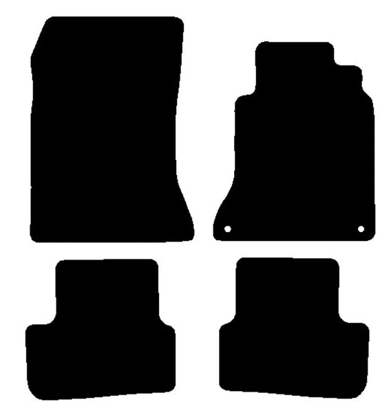 Mercedes B Class (W246) 2011-2018 Black Luxury Velour Tailored Car Mats NV HITECH