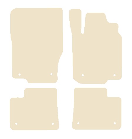 Mercedes GLE Class (W166) 2012-2019 Beige Luxury Velour Tailored Car Mats NV HITECH