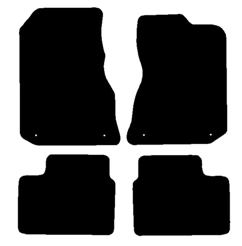 MG ZT V8 With Eyelets 2001-2005 Black Tailored Carpet Car Mats NV HITECH