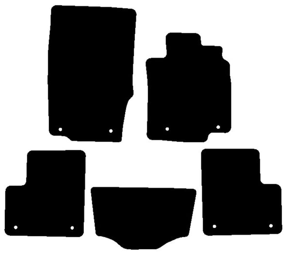 Mercedes GLS Class (X166) 2013 onwards Black Luxury Velour Tailored Car Mats NV HITECH