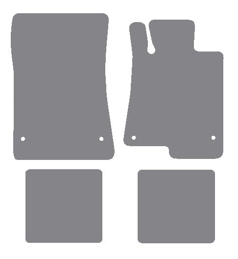 Mercedes SLC 2016 onwards Grey Premium Carpet Tailored Car Mats NV HITECH