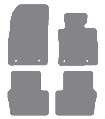 Mazda 2 2014 onwards Grey Premium Carpet Tailored Car Mats NV HITECH