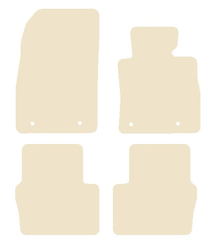 Mazda 2 2014 onwards Beige Luxury Velour Tailored Car Mats NV HITECH