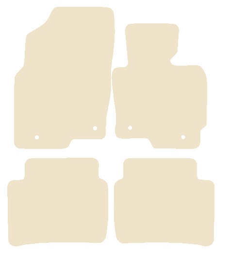 Mazda CX-5 2017 onwards Beige Luxury Velour Tailored Car Mats NV HITECH