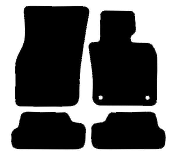 Mini Convertible F57 2015 onwards Black Luxury Velour Tailored Car Mats NV HITECH