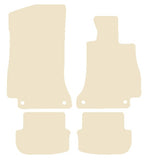 Mercedes C Class (A205) Cabriolet 16-21 Beige Luxury Velour Tailored Car Mats NV HITECH