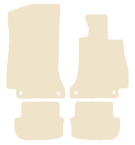 Mercedes C Class (A205) Cabriolet 16-21 Beige Luxury Velour Tailored Car Mats NV HITECH