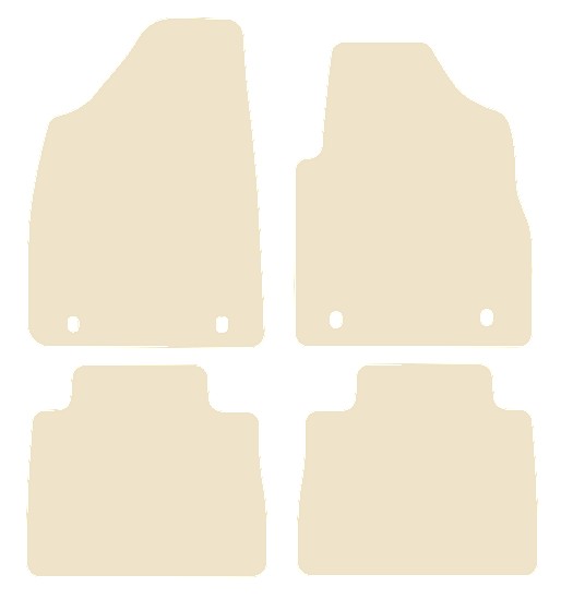 MG HS 2019-2024 Beige Luxury Velour Tailored Car Mats NV HITECH