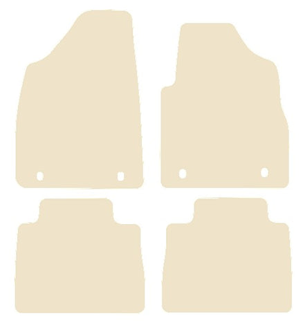 MG HS 2019-2024 Beige Luxury Velour Tailored Car Mats NV HITECH