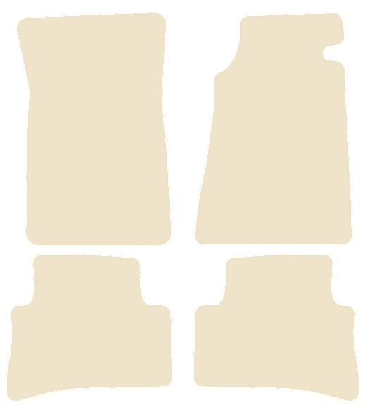 Mercedes C Class (W202) C 36 AMG 1995-1997 Beige Luxury Velour Tailored Carpet Car Mats NV HITECH