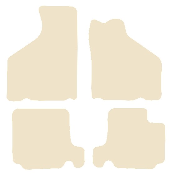 Mini Classic (Mpi) With Airbag 1997-2001 Beige Luxury Velour Tailored Carpet Car Mats NV HITECH
