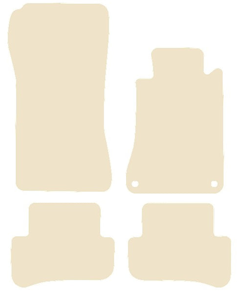 Mercedes C Class CL203 Sportcoupe 2000-2008 Beige Luxury Velour Tailored Carpet Car Mats NV HITECH