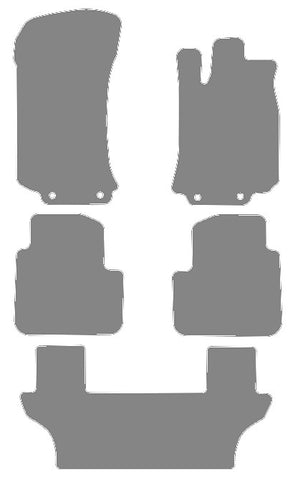 Mercedes R-Class W251 LWB 2006-2013 Grey Luxury Velour Tailored Carpet Car Mats NV HITECH