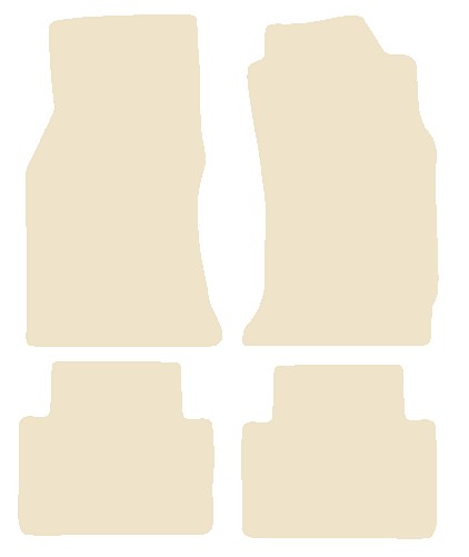 Nissan 300ZX 1986-1989 Beige Luxury Velour Tailored Car Mats NV HITECH