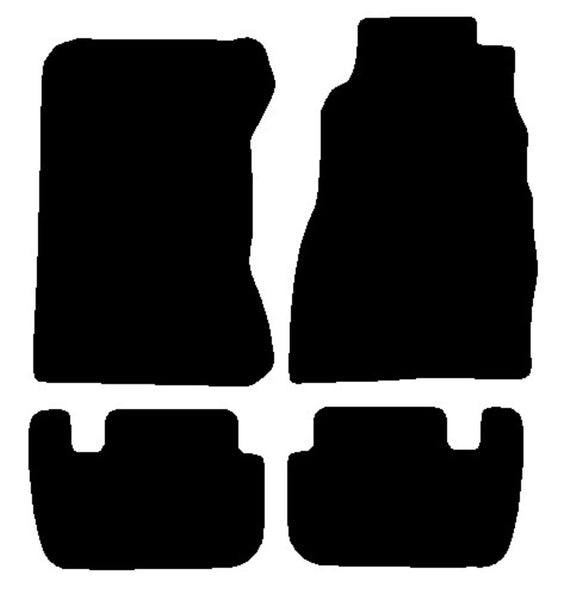 Nissan 300ZX  (Twin Turbo) 1989-1995 Black Luxury Velour Tailored Car Mats NV HITECH