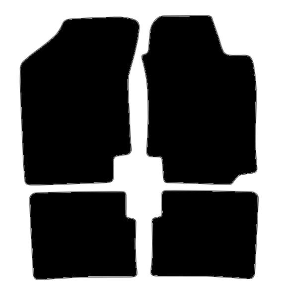 Nissan Sunny 5dr 1989-1989 Black Luxury Velour Tailored Car Mats NV HITECH