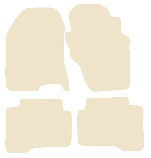 Nissan X-Trail 2001-2007 Beige Luxury Velour Tailored Car Mats NV HITECH