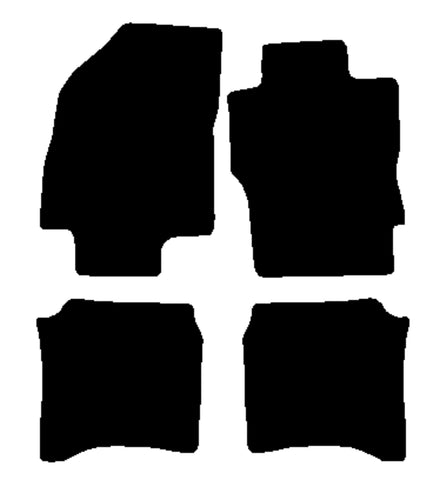 Nissan Primera 2002-2008 Black Luxury Velour Tailored Car Mats NV HITECH
