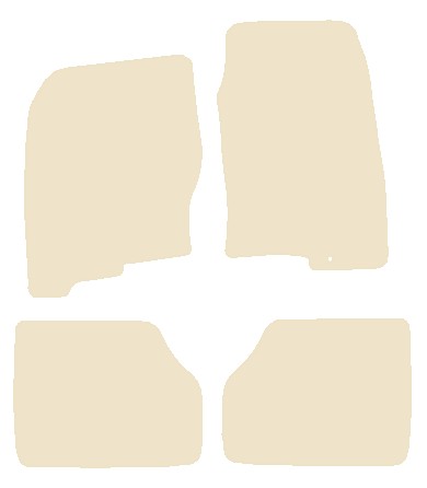 Nissan Navara 2005-2010 Beige Luxury Velour Tailored Car Mats NV HITECH