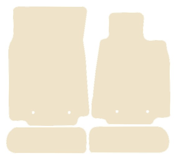 Nissan 370Z 2009 onwards Beige Luxury Velour Tailored Car Mats NV HITECH