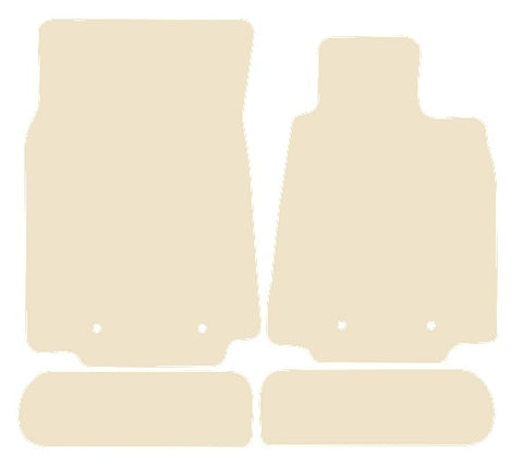 Nissan 370Z 2009 onwards Beige Luxury Velour Tailored Car Mats NV HITECH