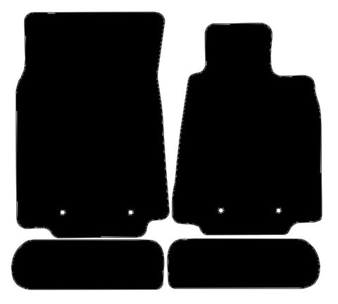 Nissan 370Z 2009 onwards Black Premium Carpet Tailored Car Mats NV HITECH