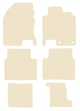 Nissan Qashqai+2 2008-2013 Beige Luxury Velour Tailored Car Mats NV HITECH