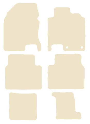 Nissan Qashqai+2 2008-2013 Beige Luxury Velour Tailored Car Mats NV HITECH