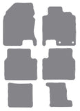Nissan Qashqai+2 2008-2013 Grey Premium Carpet Tailored Car Mats NV HITECH