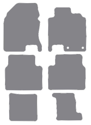 Nissan Qashqai+2 2008-2013 Grey Premium Carpet Tailored Car Mats NV HITECH