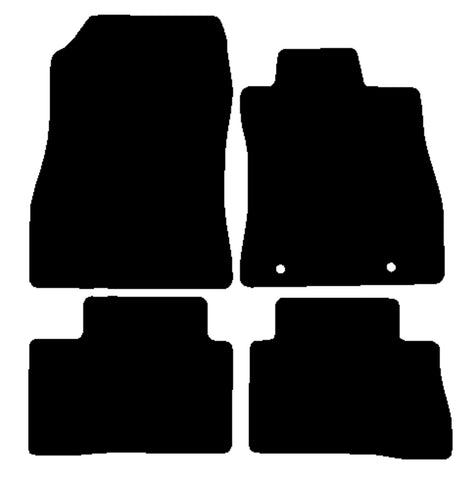 Nissan Juke 2010-2019 Black Luxury Velour Tailored Car Mats NV HITECH
